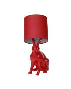roter hase als Stehlampe lebensgroß