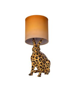 Hase im Leopardenlook als Stehlampe lebensgroß