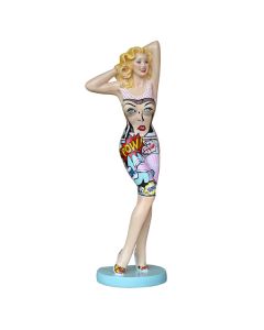 Marilyn Monroe Double im PopArt - Kleid lebensgroß