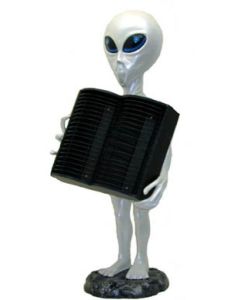 Alien mit Cd-Ständer II lebensgroß