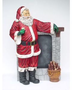 Weihnachtsmann am Kamin lebensgroß