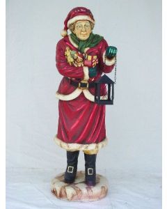 Weihnachtsfrau lebensgroß