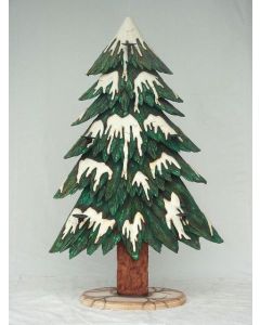 Tannenbaum mit Kerzenhalter lebensgroß