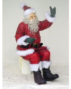Weihnachtsmann winkend lebensgroß