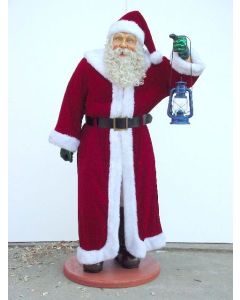 Weihnachtsmann mit Stoffmantel naturgetreu lebensgroß