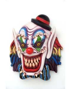 Angsteinflößende Clown Maske für Wand verkleinert
