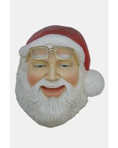 Weihnachtsmann Maske für Wandmontage lebensgroß