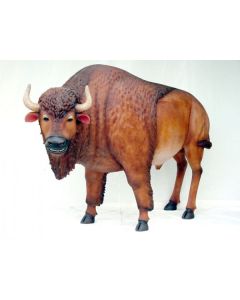 Buffalo mit Hörnern lebensgroß