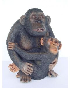 Affe mit Baby klein lebensgroß