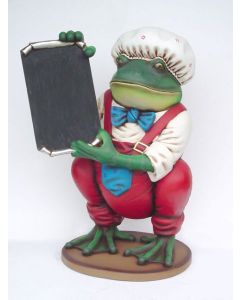 Frosch mit Angebotstafel übergroß XXL