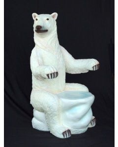 Polarbär Sitz lebensgroß