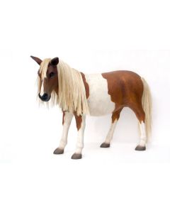 Shetland Ponny mit Echthaar lebensgroß