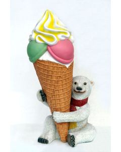 Kleiner Eisbär mit Eistüte 2 tlg. verkleinert