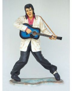 Elvisdouble mit Gitarre lebensgroß
