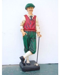 Golfer mit Schläger verkleinert