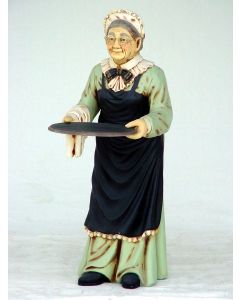 Oma als Kellnerin klein verkleinert