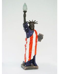 Freiheitsstatue mit Lampe American Flag klein verkleinert