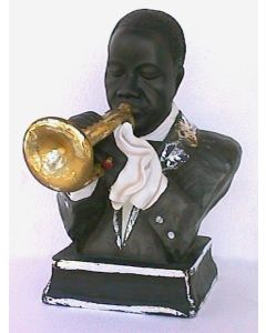 Neger Trompeterbüste lebensgroß