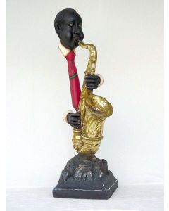 Moderner Saxophonist ohne Körper lebensgroß