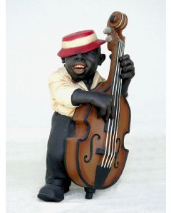 Lustiger Jazz Bassist verkleinert