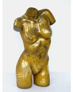 Torso Frau Gold lebensgroß