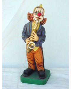 Clown mit Saxophon groß verkleinert