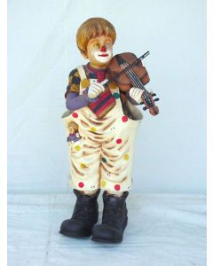 Clown mit Geige verkleinert