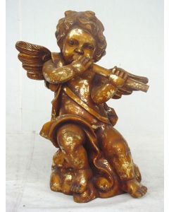 Engel stehend mit Flöte verkleinert