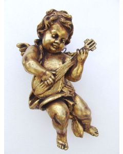 Engelputte hängend mit Gitarre gold verkleinert
