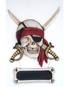 Piratenkopf mit Schild lebensgroß