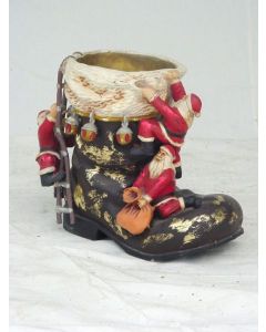 Nikolausstiefel als Pflanztopf verkleinert