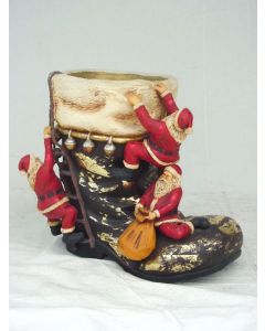 Nikolausstiefel als Pflanztopf klein verkleinert