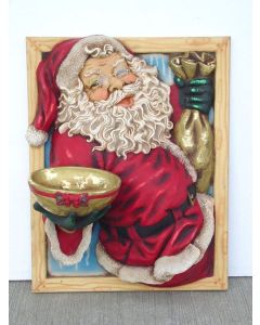 Weihnachtsmann im Fenster verkleinert