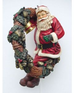 Weihnachtsmann im Adventskranz verkleinert