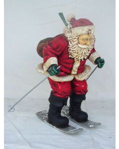 Weihnachtsmann auf Skier klein verkleinert