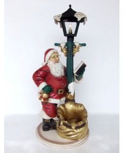 Weihnachtsmann an Laterne klein verkleinert