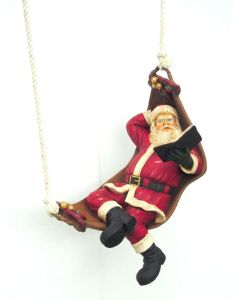 Weihnachtsmann in Hängematte klein verkleinert