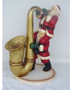 Weihnachtsmänner mit Saxophon verkleinert