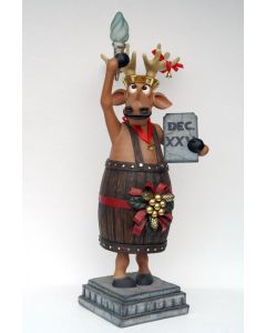 Rentier als Freiheitsstatue lebensgroß