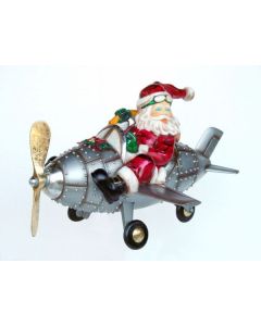 Weihnachtsmann im Flugzeug verkleinert
