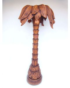 Ganze Retro Palme Holzoptik lebensgroß