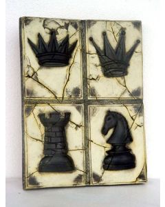 Schach Platte vierer Set übergroß XXL