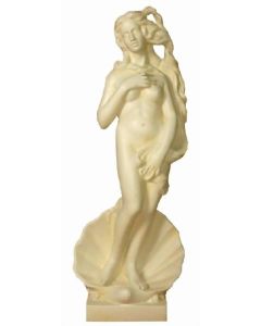 Antike Frauenfigur stehend in Muschel verkleinert