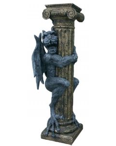 Säule mit Drachenfigur Gragol lebensgroß