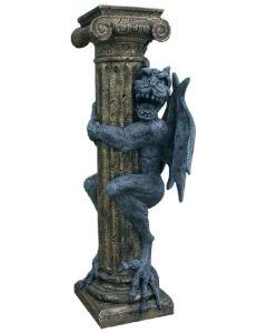 Säule mit Drachenfigur Gragol lebensgroß