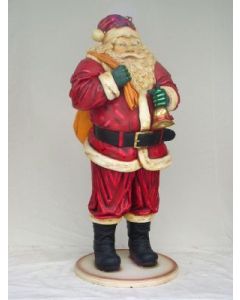 Weihnachtsmann mit Glöckchen lebensgroß