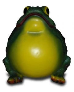 Dicker aufgeblaener Frosch naturell verkleinert