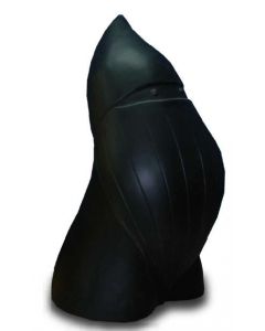 Großer moderner Weihnachtszwerg schwarz lebensgroß