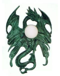 Drachenwandlampe mit Kugelglas verkleinert