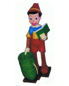 Pinocchio groß mit Sack lebensgroß